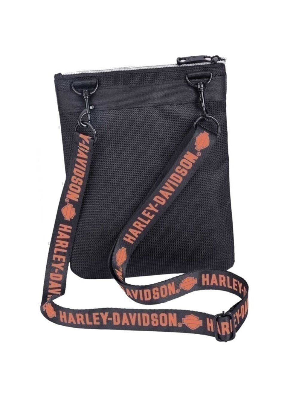 ๐ Harley Davidson HD Crossbody Sling Purse Black Orange Motorcycle Biker Punk - Picture 3 of 3